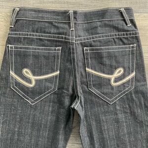34x32 Five Elementz Wide Straight Leg Jeans Men's Black Rigid Denim 100% Cotton
